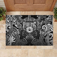 Scandinavian Viking Rubber Doormat Norse Warrior Sigil - Helmet and Battle Axes