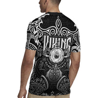 Scandinavian Viking Rugby Jersey Norse Warrior Sigil - Helmet and Battle Axes