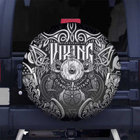 Scandinavian Viking Spare Tire Cover Norse Warrior Sigil - Helmet and Battle Axes