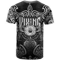 Scandinavian Viking T Shirt Norse Warrior Sigil - Helmet and Battle Axes