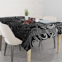 Scandinavian Viking Tablecloth Norse Warrior Sigil - Helmet and Battle Axes