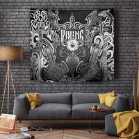 Scandinavian Viking Tapestry Norse Warrior Sigil - Helmet and Battle Axes