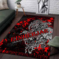 Einherjar Valhalla Area Rug Viking Warrior Rage Style