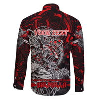 Einherjar Valhalla Family Matching Off Shoulder Short Dress and Hawaiian Shirt Viking Warrior Rage Style