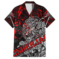 Einherjar Valhalla Family Matching Short Sleeve Bodycon Dress and Hawaiian Shirt Viking Warrior Rage Style