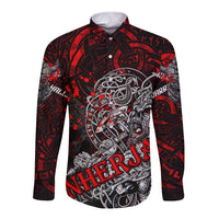 Einherjar Valhalla Long Sleeve Button Shirt Viking Warrior Rage Style