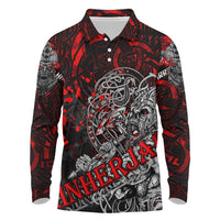 Einherjar Valhalla Long Sleeve Polo Shirt Viking Warrior Rage Style
