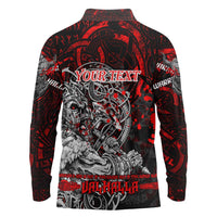 Einherjar Valhalla Long Sleeve Polo Shirt Viking Warrior Rage Style