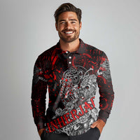 Einherjar Valhalla Long Sleeve Polo Shirt Viking Warrior Rage Style