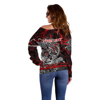 Einherjar Valhalla Off Shoulder Sweater Viking Warrior Rage Style