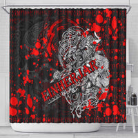 Einherjar Valhalla Shower Curtain Viking Warrior Rage Style