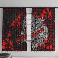Einherjar Valhalla Window Curtain Viking Warrior Rage Style