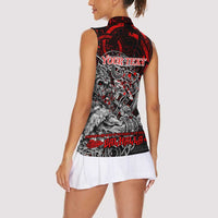 Einherjar Valhalla Women Sleeveless Polo Shirt Viking Warrior Rage Style