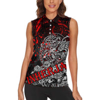 Einherjar Valhalla Women Sleeveless Polo Shirt Viking Warrior Rage Style