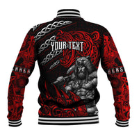 Berserker Bear Warrior Viking Baseball Jacket Tribal Strength and Runic Blood
