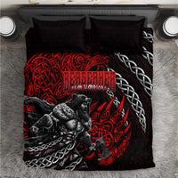 Berserker Bear Warrior Viking Bedding Set Tribal Strength and Runic Blood