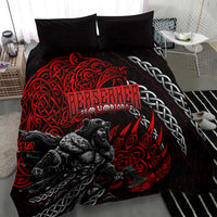 Berserker Bear Warrior Viking Bedding Set Tribal Strength and Runic Blood
