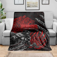 Berserker Bear Warrior Viking Blanket Tribal Strength and Runic Blood