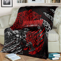Berserker Bear Warrior Viking Blanket Tribal Strength and Runic Blood