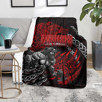 Berserker Bear Warrior Viking Blanket Tribal Strength and Runic Blood