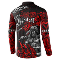 Berserker Bear Warrior Viking Button Sweatshirt Tribal Strength and Runic Blood