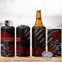 Berserker Bear Warrior Viking 4 in 1 Can Cooler Tumbler Tribal Strength and Runic Blood