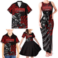 Berserker Bear Warrior Viking Family Matching Tank Maxi Dress and Hawaiian Shirt Tribal Strength and Runic Blood