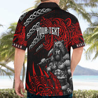 Berserker Bear Warrior Viking Hawaiian Shirt Tribal Strength and Runic Blood