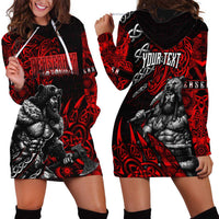 Berserker Bear Warrior Viking Hoodie Dress Tribal Strength and Runic Blood