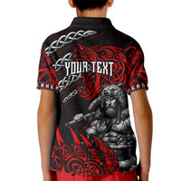 Berserker Bear Warrior Viking Kid Polo Shirt Tribal Strength and Runic Blood