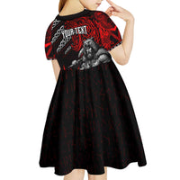 Berserker Bear Warrior Viking Kid Short Sleeve Dress Tribal Strength and Runic Blood