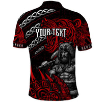 Berserker Bear Warrior Viking Polo Shirt Tribal Strength and Runic Blood