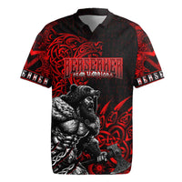 Berserker Bear Warrior Viking Rugby Jersey Tribal Strength and Runic Blood