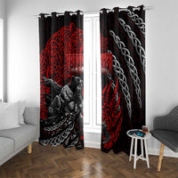 Berserker Bear Warrior Viking Window Curtain Tribal Strength and Runic Blood