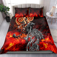 Ulfhednar Wofl Warrior Viking Bedding Set Runes Norse Mythology Fire
