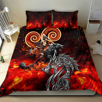 Ulfhednar Wofl Warrior Viking Bedding Set Runes Norse Mythology Fire