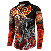 Ulfhednar Wofl Warrior Viking Button Sweatshirt Runes Norse Mythology Fire