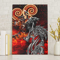 Ulfhednar Wofl Warrior Viking Canvas Wall Art Runes Norse Mythology Fire