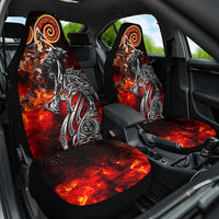 Ulfhednar Wofl Warrior Viking Car Seat Cover Runes Norse Mythology Fire