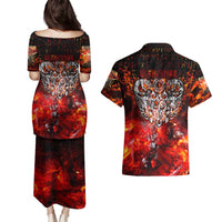 Ulfhednar Wofl Warrior Viking Couples Matching Puletasi and Hawaiian Shirt Runes Norse Mythology Fire