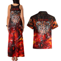 Ulfhednar Wofl Warrior Viking Couples Matching Tank Maxi Dress and Hawaiian Shirt Runes Norse Mythology Fire