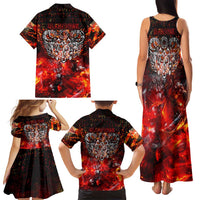 Ulfhednar Wofl Warrior Viking Family Matching Tank Maxi Dress and Hawaiian Shirt Runes Norse Mythology Fire