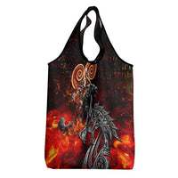 Ulfhednar Wofl Warrior Viking Grocery Bag Runes Norse Mythology Fire