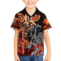 Ulfhednar Wofl Warrior Viking Kid Hawaiian Shirt Runes Norse Mythology Fire