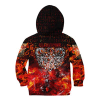 Ulfhednar Wofl Warrior Viking Kid Hoodie Runes Norse Mythology Fire