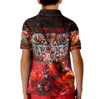 Ulfhednar Wofl Warrior Viking Kid Polo Shirt Runes Norse Mythology Fire