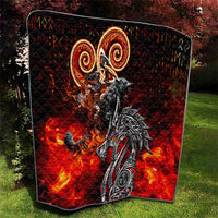 Ulfhednar Wofl Warrior Viking Quilt Runes Norse Mythology Fire