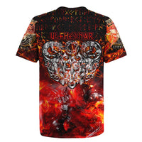 Ulfhednar Wofl Warrior Viking Rugby Jersey Runes Norse Mythology Fire