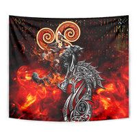 Ulfhednar Wofl Warrior Viking Tapestry Runes Norse Mythology Fire