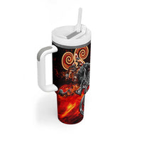 Ulfhednar Wofl Warrior Viking Tumbler With Handle Runes Norse Mythology Fire